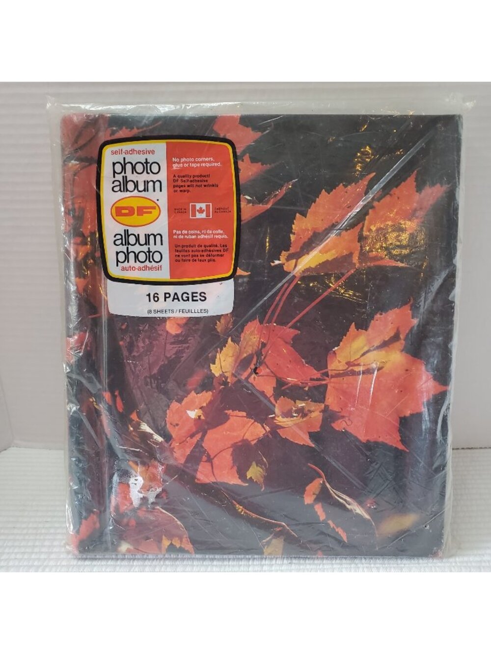 Self-adhesive Photo Ring Album Vintage DF 16 Pages 8 Sheets New Maple Leaves NOS